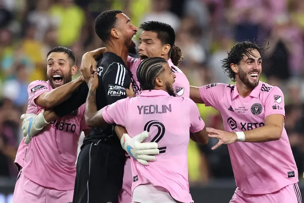 Leonardo Campana celebrando goles con el Inter Miami. Foto: Getty.