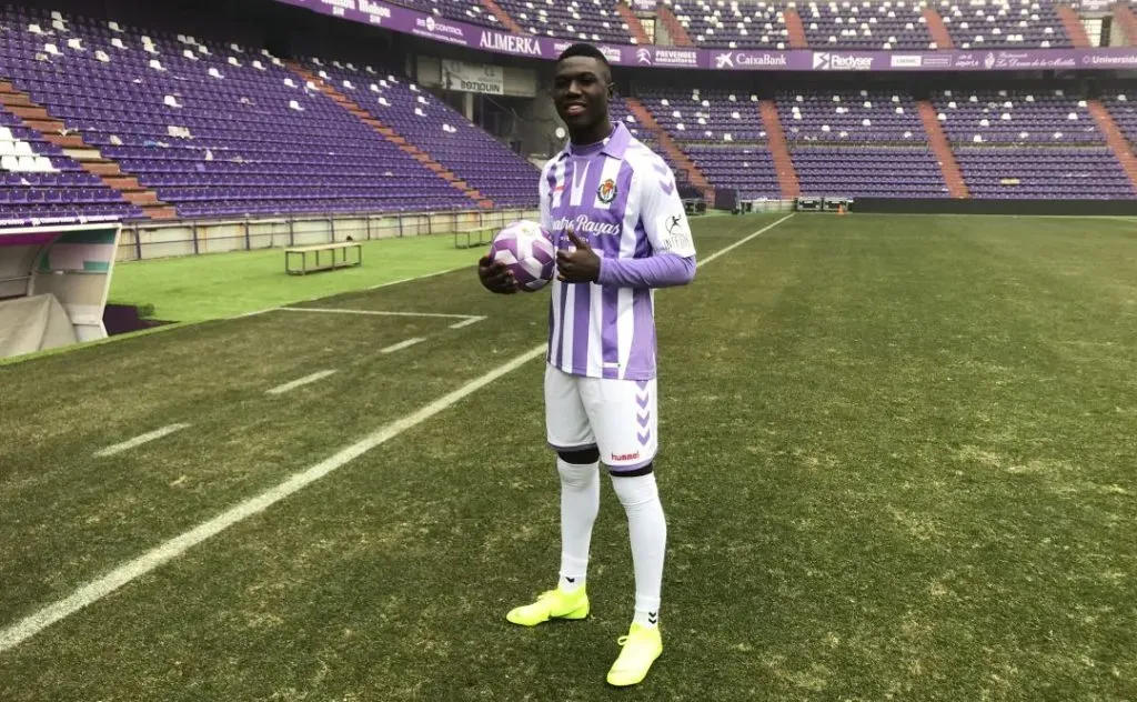 Stiven Plaza fue considerado una de las promesas del Real Valladolid. Foto: Getty.