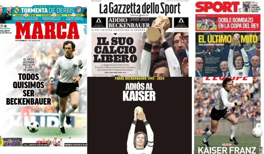 Los homenajes de la prensa europea al Kaiser Beckenbauer: Getty Images