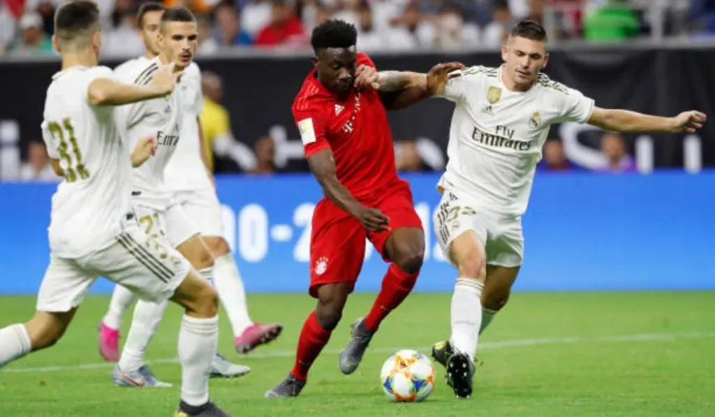 Alphonso Davies en un amistoso contra Real Madrid en verano del 2019: Getty Images