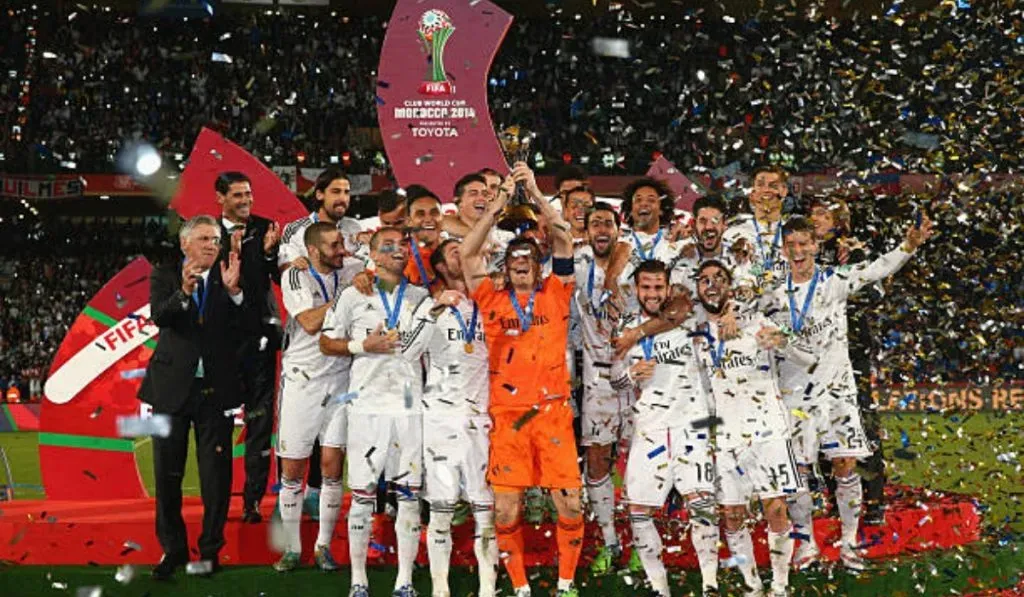Real Madrid levantando el Mundial de Clubes del 2014 durante aquella racha de 22 victorias con Carlo Ancelotti al mando: Getty Images