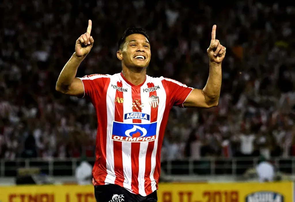 Teófilo Gutiérrez con Junior de Barranquilla registró varios goles en Colombia. Foto: Getty.