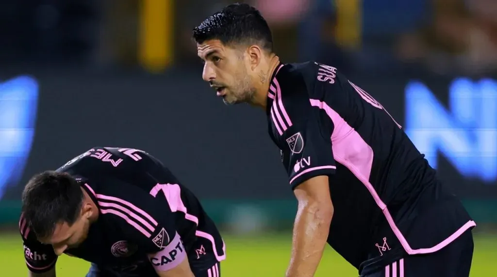 Messi y Suárez en el empate 0 a 0 de Inter Miami vs El Salvador. (Foto: Getty Images)