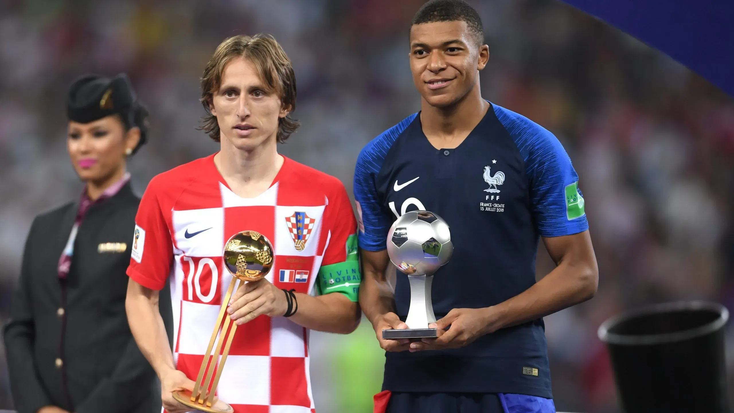 Kylian Mbappé podría tomar el lugar de Luka Modric en el Real Madrid. Getty Images.