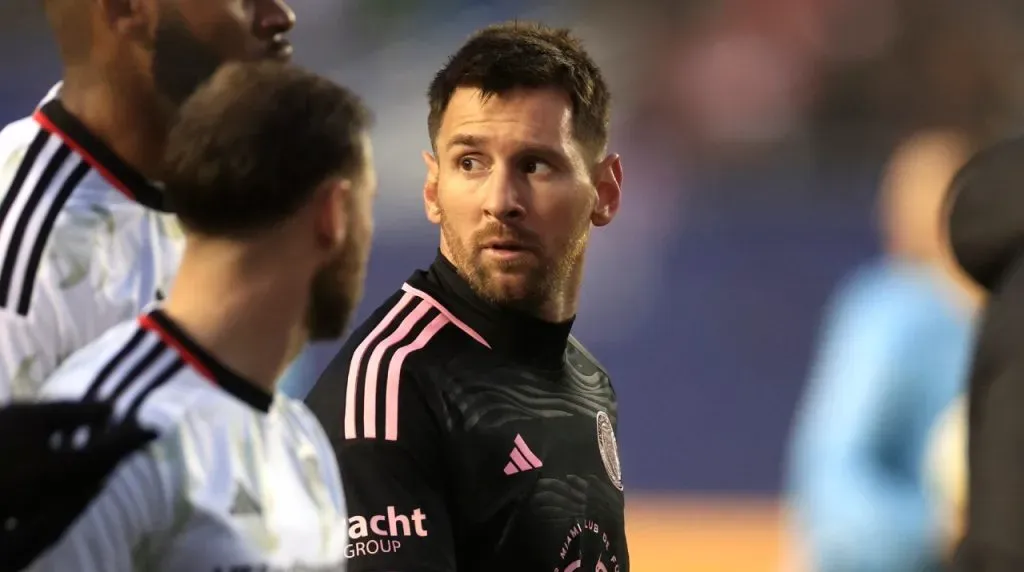 Messi en el partido amistoso Inter Miami vs FC Dallas