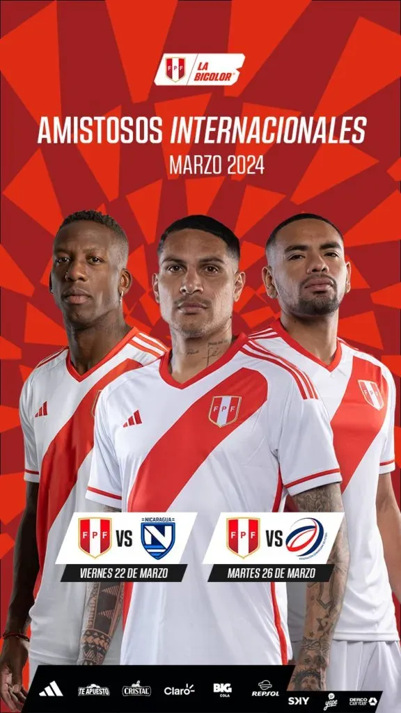 Amistosos internacionales de Perú. (Foto: FPF).