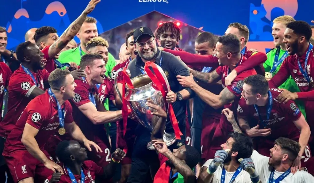 Jürgen Klopp y sus jugadores celebrando la Champions ganada en el 2019: Getty Images