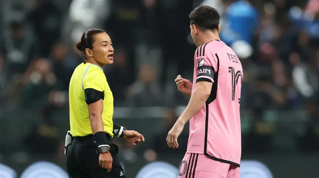 Edina Alves y Leo Messi en Inter Miami vs. Al-Hilal. (Foto: Getty Images)