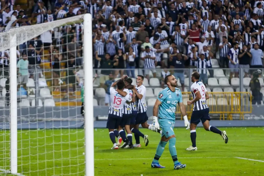 Catriel Cabellos post gol contra César Vallejo. (Foto: BOLAVIP – Julio Cárdenas).
