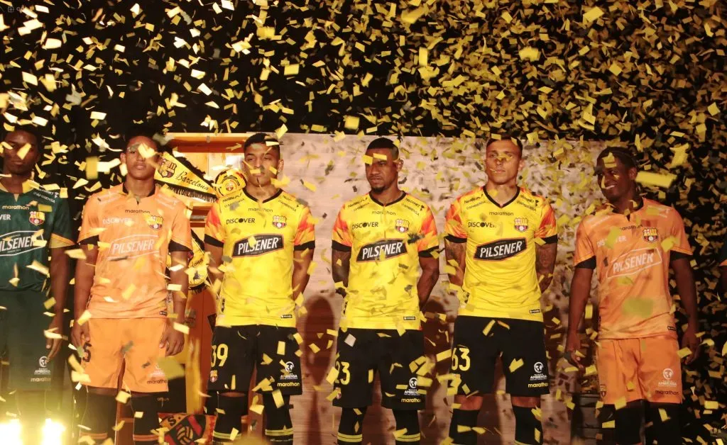 Barcelona SC ya había presentado su camiseta para la ‘Noche Amarilla’ de este 2024. (Foto: API)