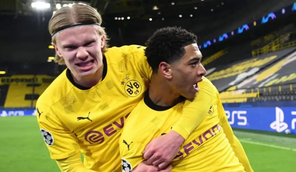 Jude Bellingham y Erling Haaland en sus tiempos por Dortmund: Getty Images