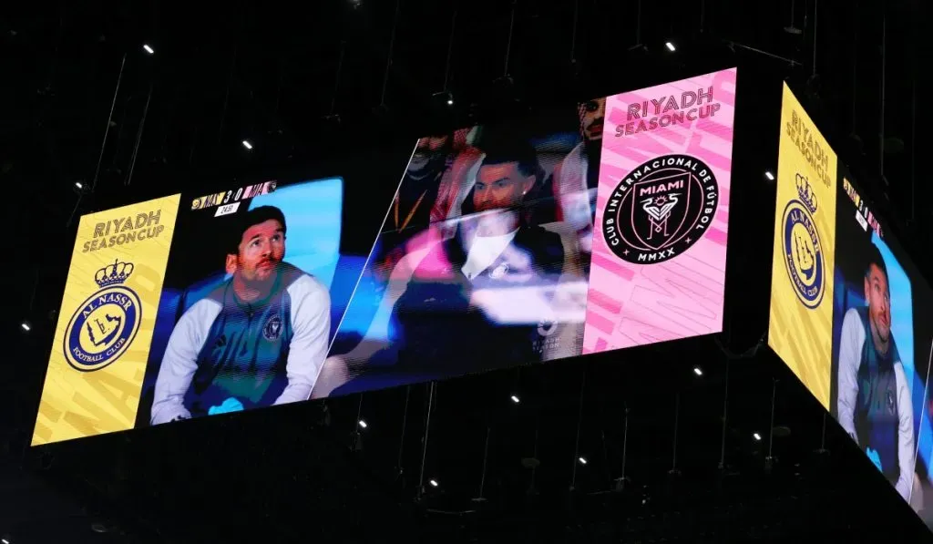 La única imagen de Messi con CR7 en el amistoso de Arabia: Getty Images