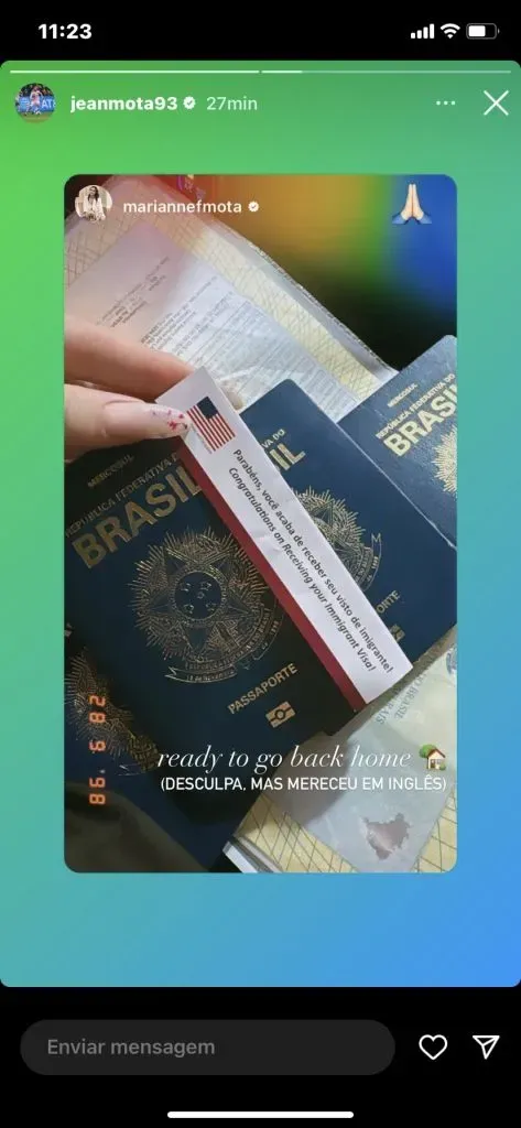 Jean Mota regresa a Miami. (Foto: Instagram / @jeanmota93)