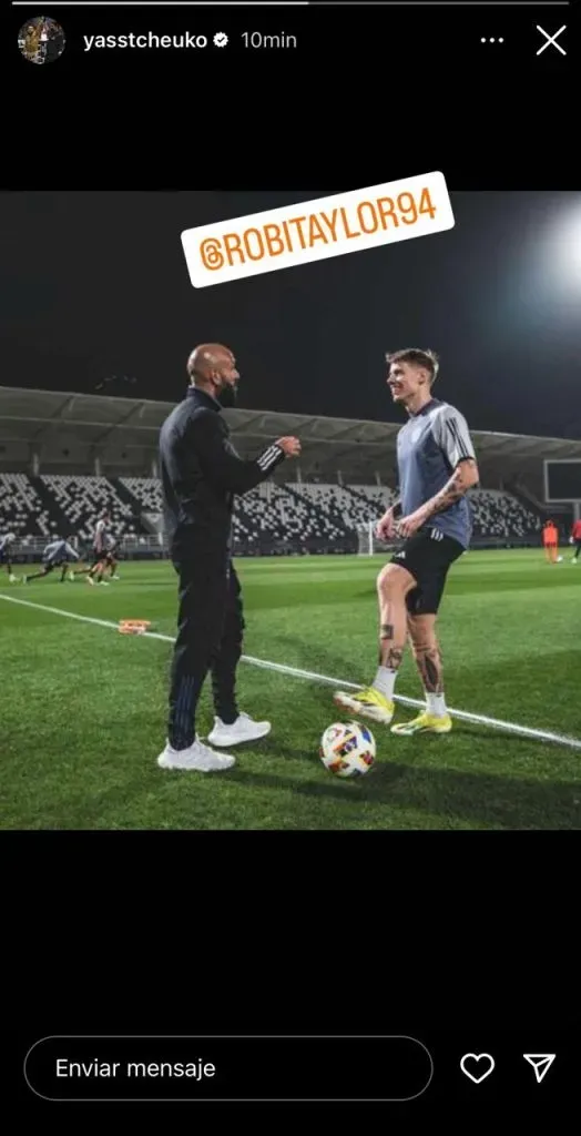 Reacción del guardaespaldas de Messi a Taylor. (Foto: Instagram / @yasscheuko)