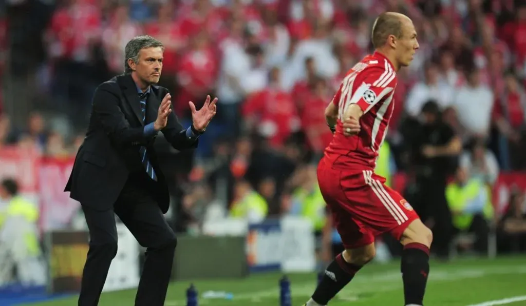 José Mourinho vs. Bayern Múnich en la final de la Champions League 2010: Getty Images