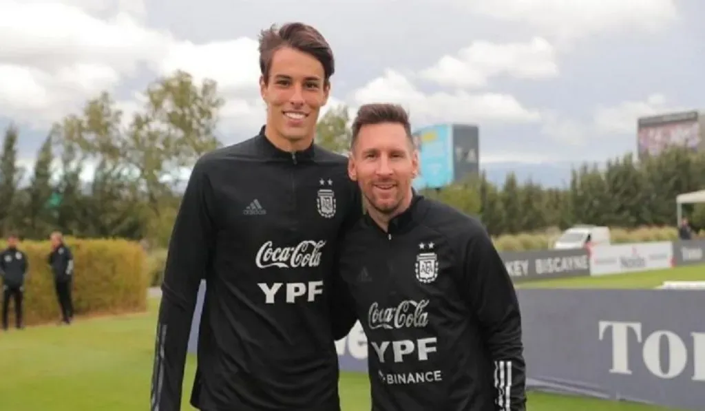 Federico Redondo junto a Lionel Messi en un entrenamiento de la selección Argentina: Getty Images