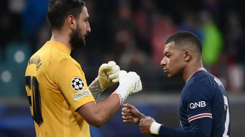 Gianluigi Donnarumma se ilusiona con la permanencia de Kylian Mbappé. Getty Images.