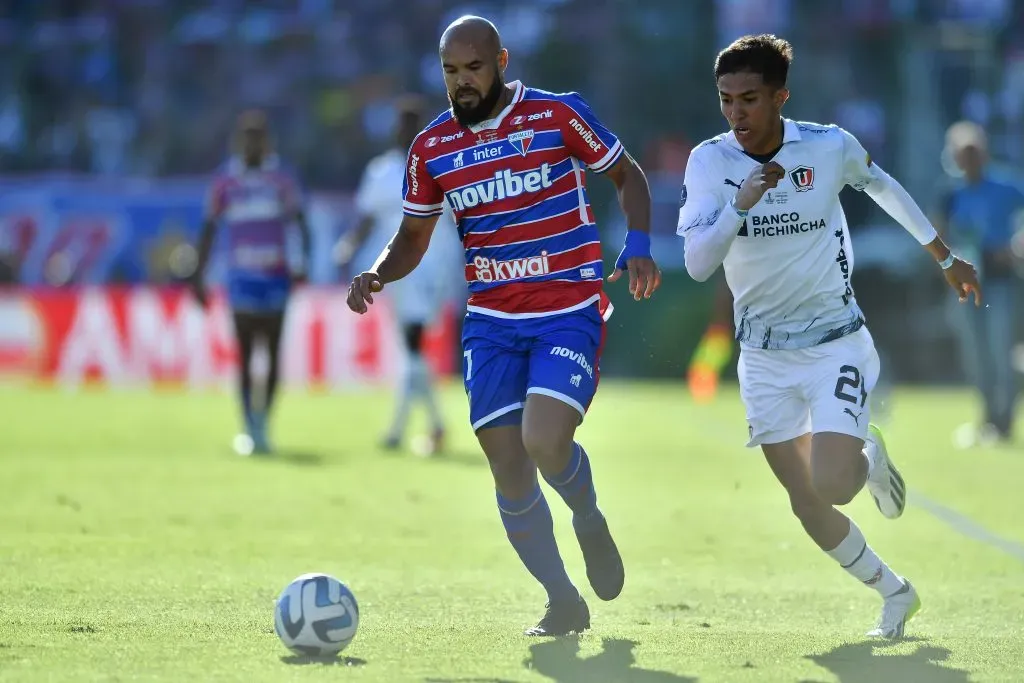 Sebastián González fue titular en Liga de Quito vs. Fortaleza. Foto: Getty.