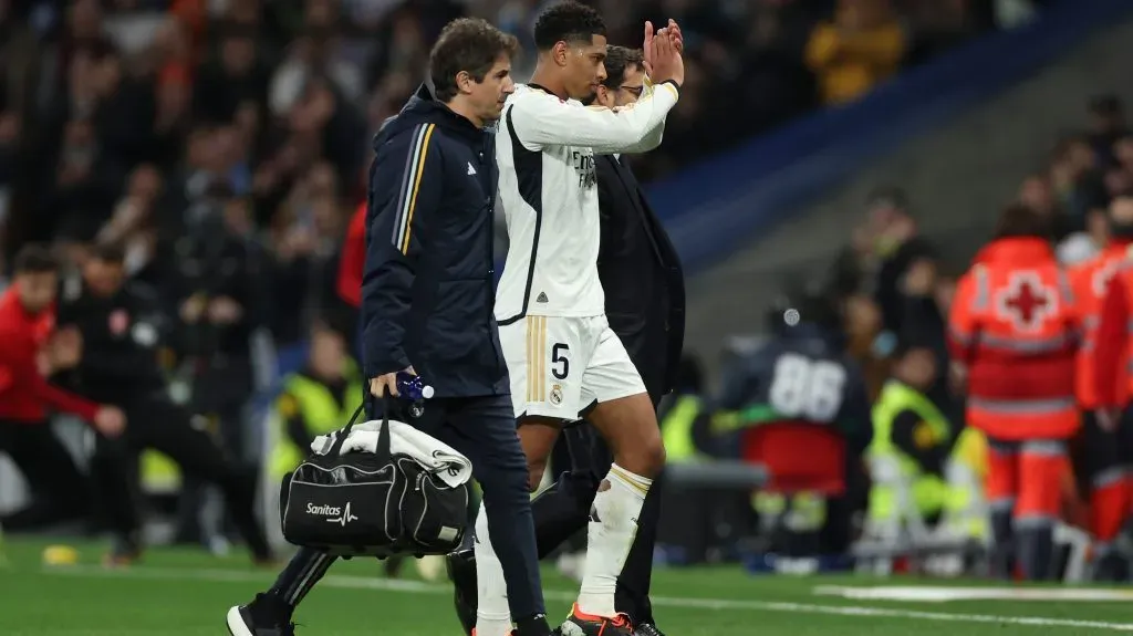 Jude Bellingham sufrió un esguince de tobillo en el Real Madrid vs. Girona. Getty Images.