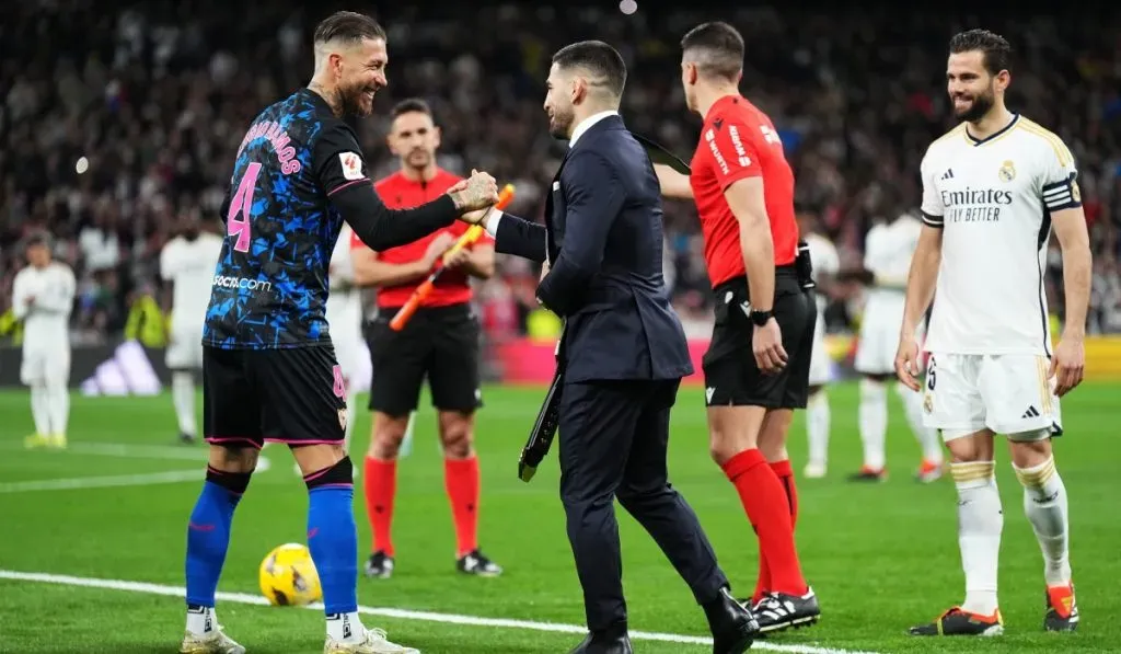 Recibimiento a Topuria y Sergio Ramos en la casa del Real Madrid: Getty Images