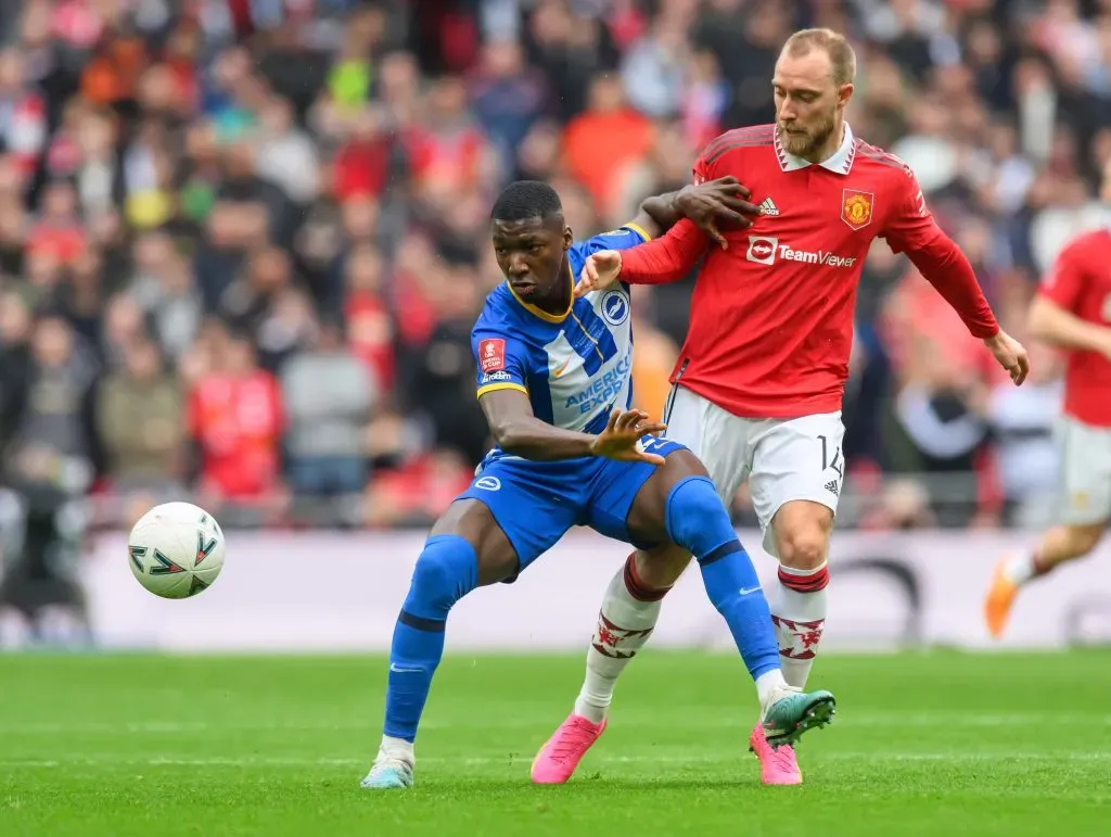 Moisés Caicedo le marcó al Manchester United con el Brighton. Foto: IMAGO.