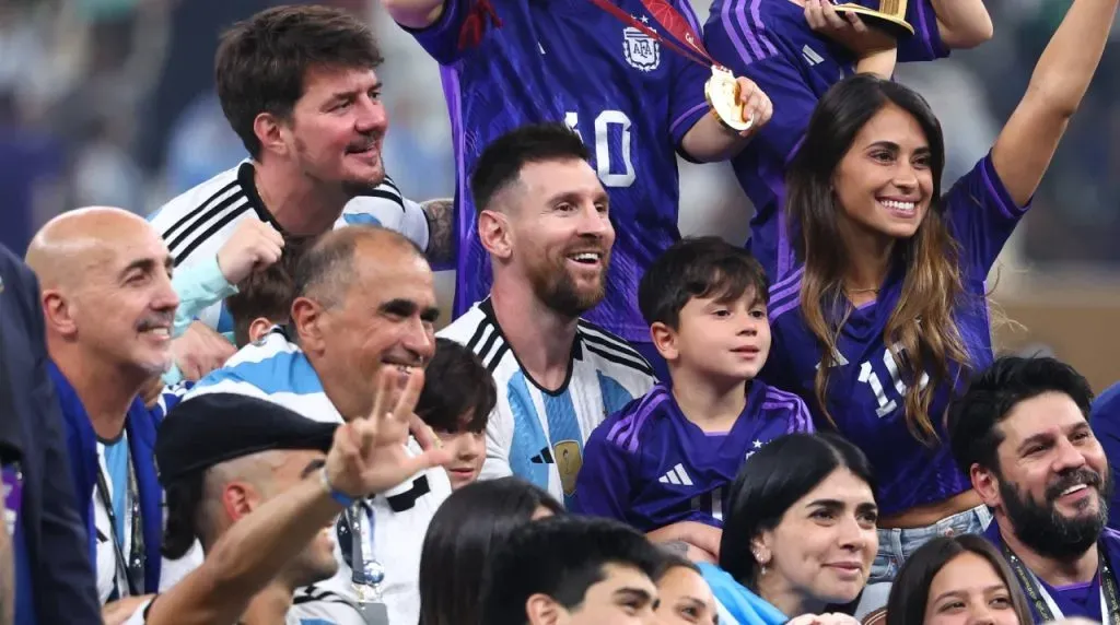 Messi con su familia en Qatar 2022. (Foto: Imago)