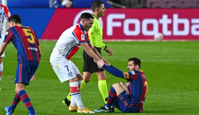 Lucas Pérez y Lionel Messi en un Barcelona vs. Deportivo: IMAGO