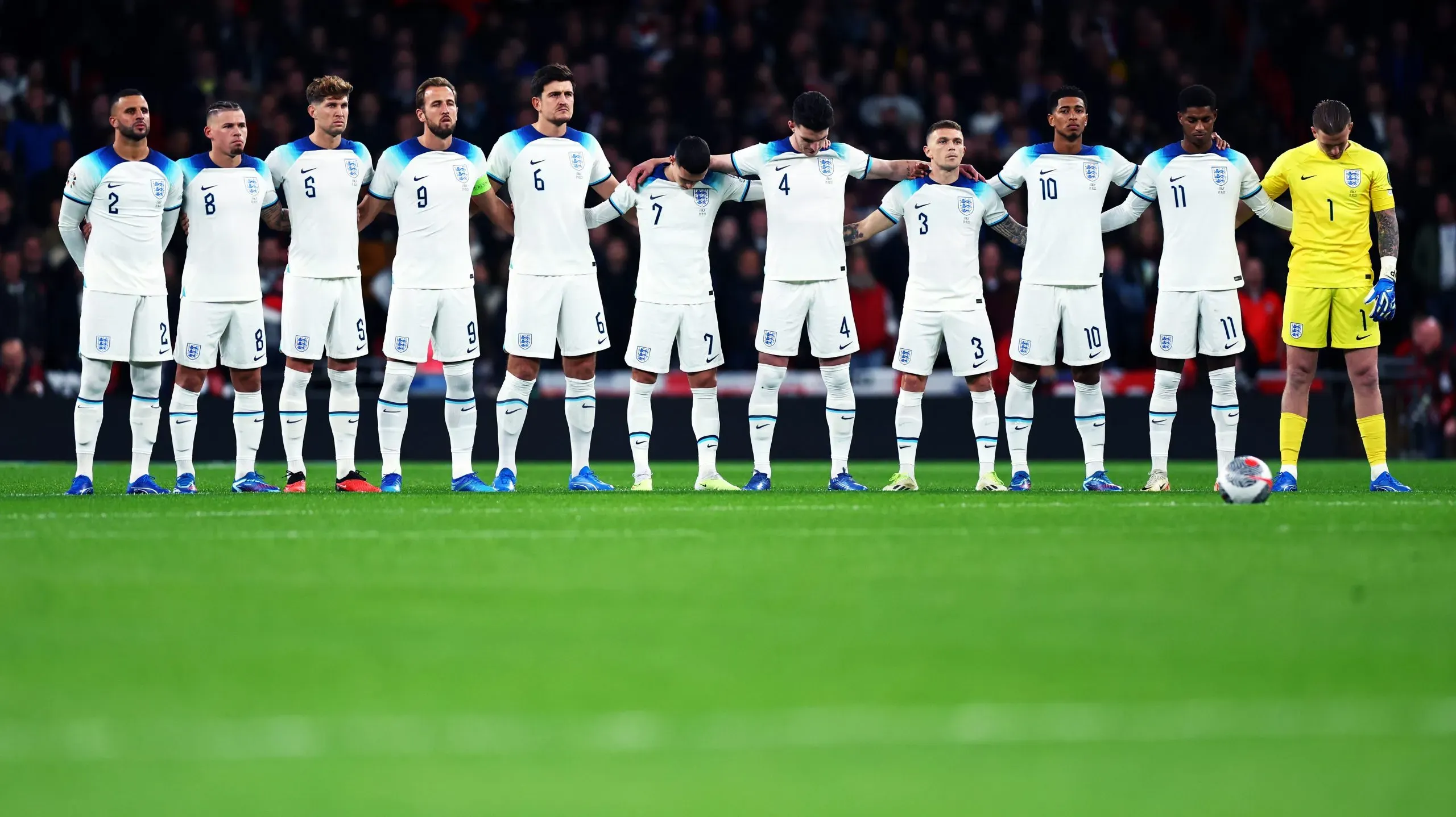La Selección de Inglaterra plagada de estrellas.