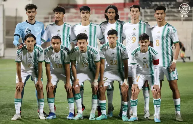 La Selección Sub 20 de Argelia. Fuente: @Algeria_FC.