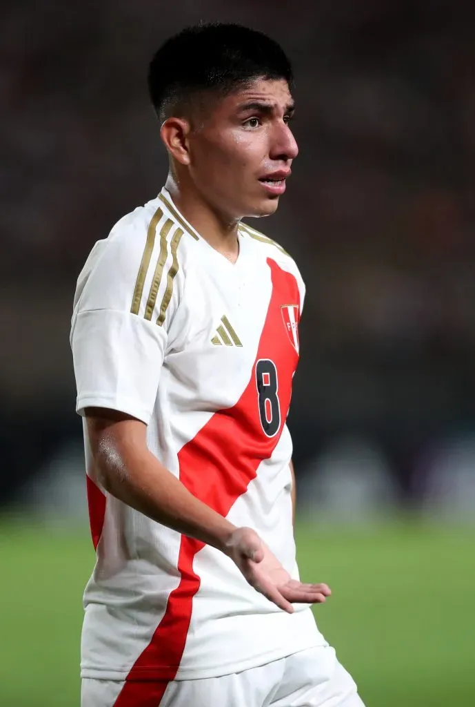 Piero Quispe en el partido con la Selección Peruana. (Foto: Getty).