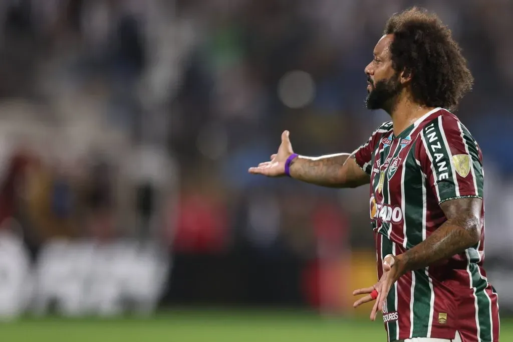 Marcelo contra Alianza Lima en el Estadio de Matute. (Foto: IMAGO).