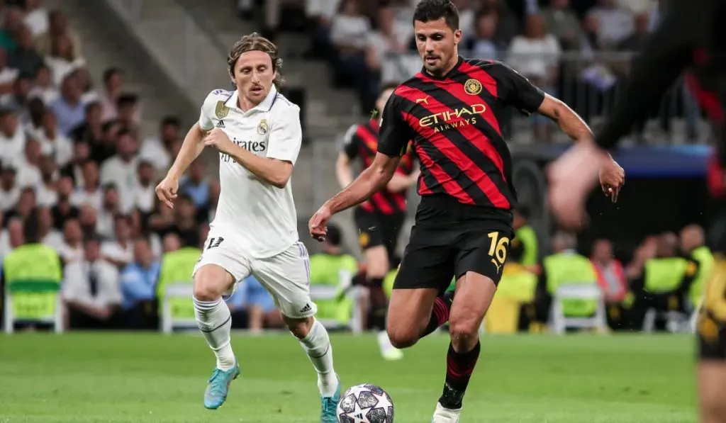 Rodri vs. Real Madrid en las semis del 2023 por la Champions: IMAGO