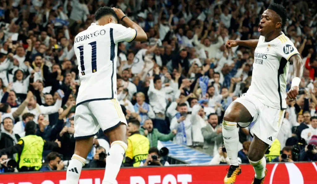 Vinicius celebra su asistencia a Rodrygo vs. Manchester City: IMAGO