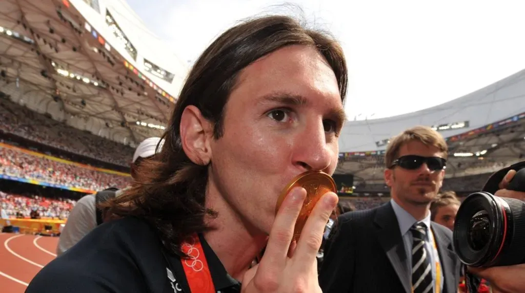 Messi anotó dos goles en los Juegos Olímpicos Beijing 2008. (Foto: Imago)