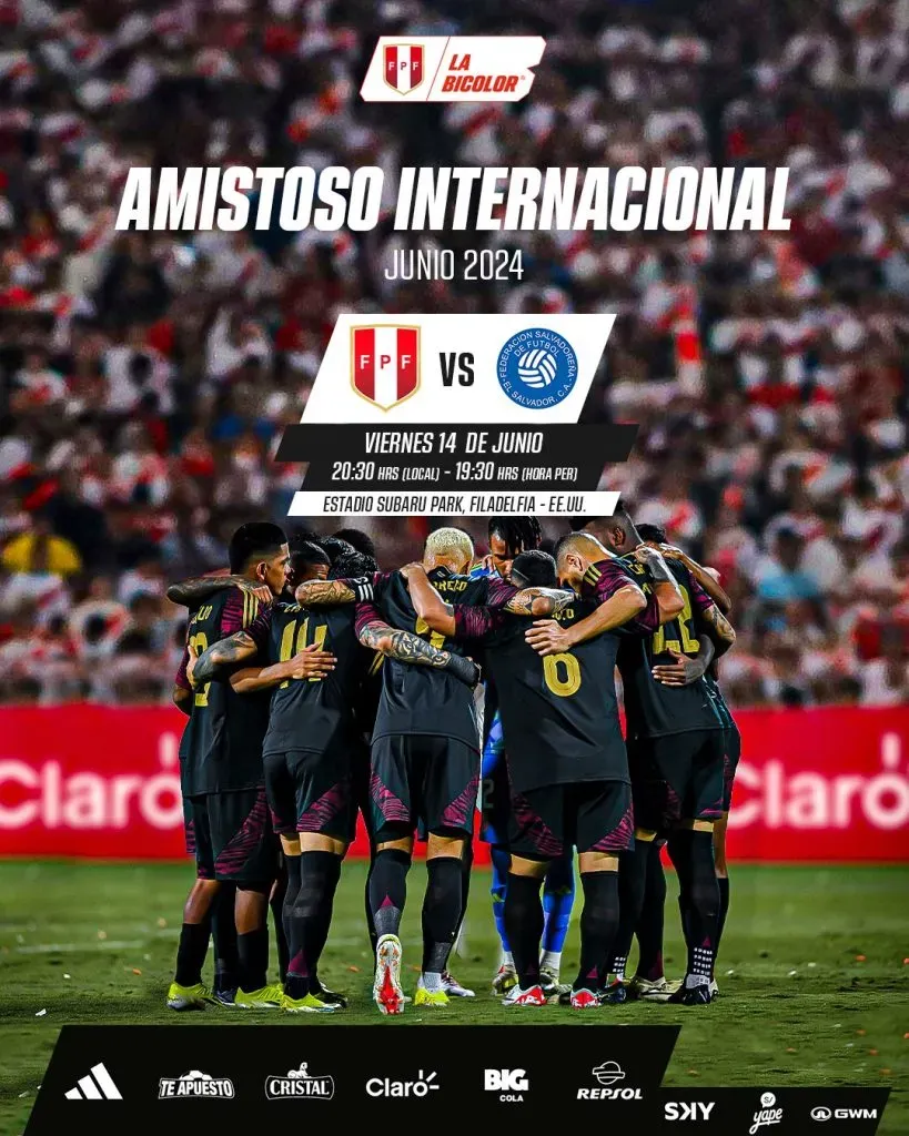 Selección Peruana contra El Salvador. (Foto: FPF).
