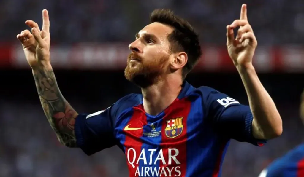 La ya icónica celebración de gol de Messi en sus tiempos por Barcelona: IMAGO