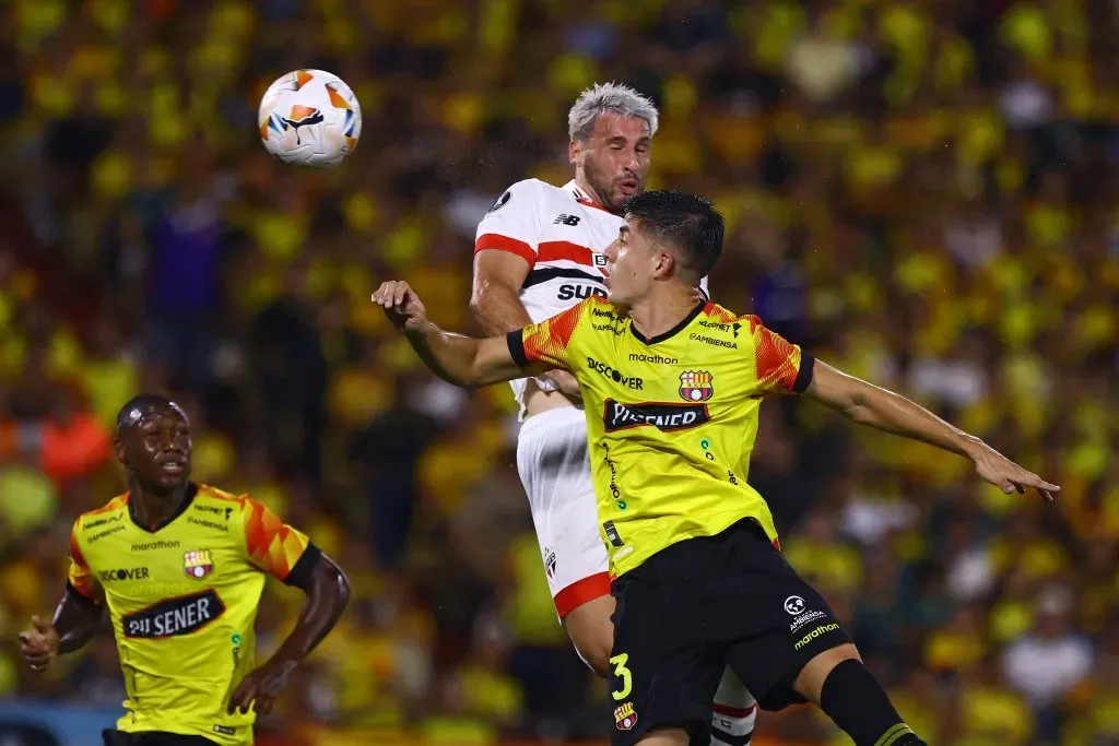 Barcelona SC sumó una dura derrota contra Sao Paulo en Copa Libertadores previo al Clásico del Astillero. (Foto: GettyImages)