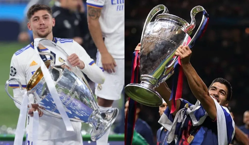 Luis Suárez y Fede Valverde con la Champions League: IMAGO