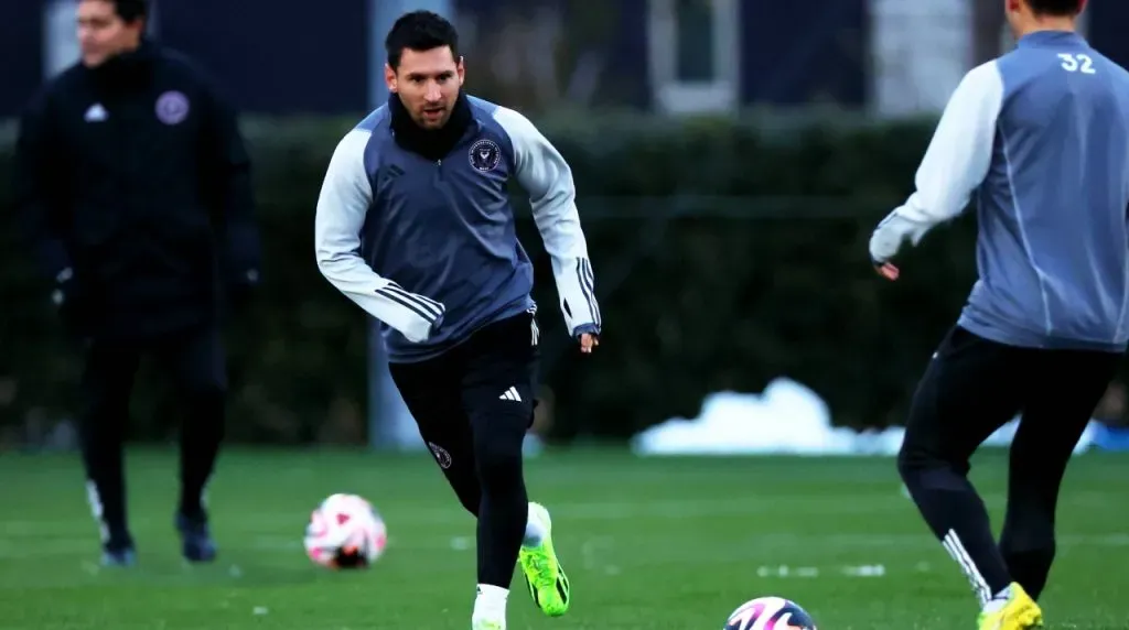 Messi entrenando en Inter Miami. (Foto: Imago)
