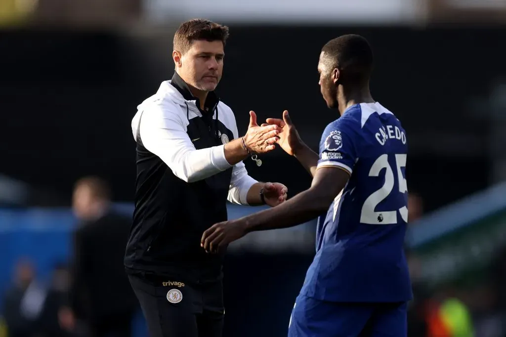Pochettino fue el que convenció a Moisés Caicedo de unirse al Chelsea. Foto: Getty.