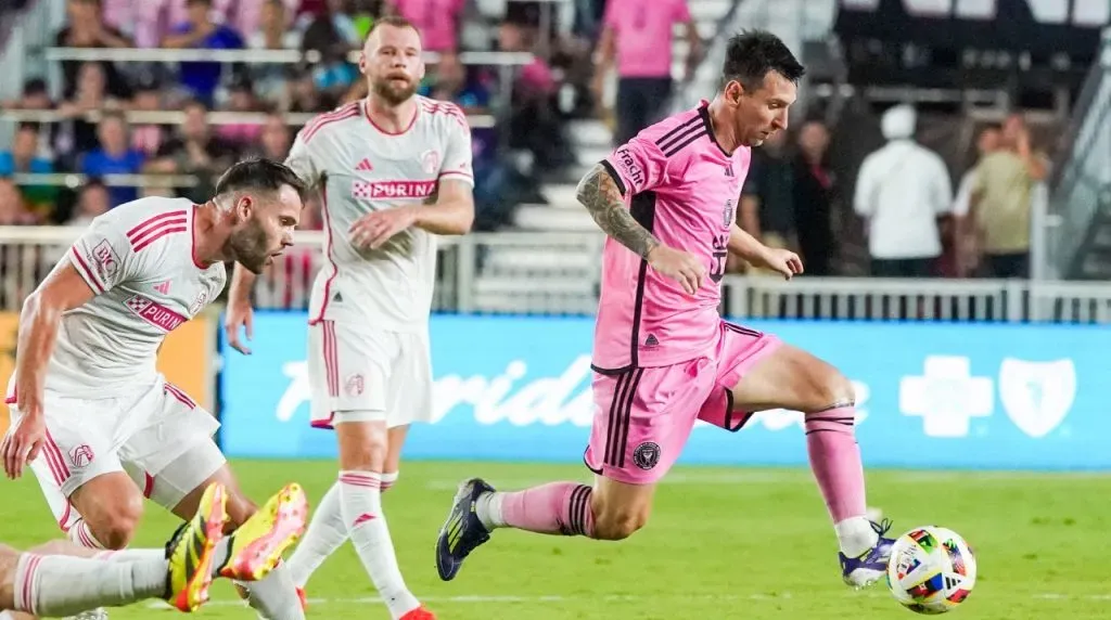Messi en Inter Miami vs. St. Louis City. (Foto: Imago)