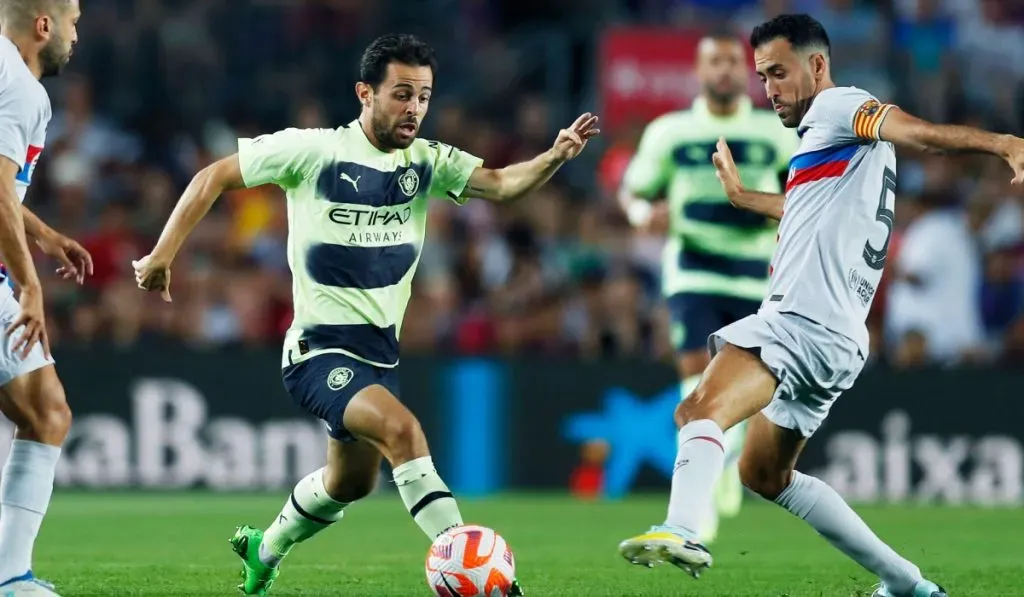 Bernardo Silva en un amistoso entre Barcelona y Manchester City de Guardiola en 2022: IMAGO
