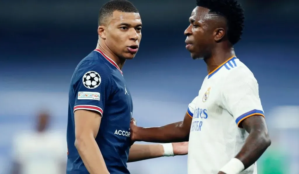 Vinicius y Mbappé en el último PSG vs. Real Madrid: IMAGO
