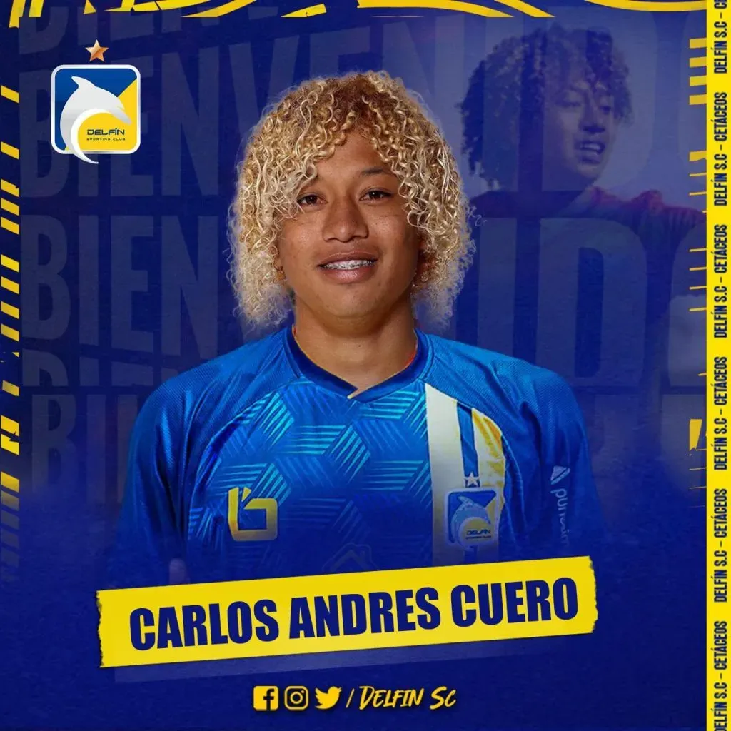 Carlos Cuero fue anunciado como nuevo refuerzo de Delfín. (Foto: @DelfinSC)