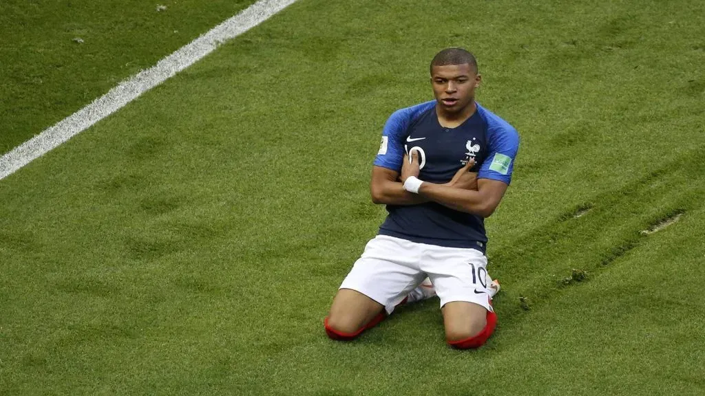 Kylian Mbappé celebrando uno de sus goles en el Mundial de Rusia 2018. (Imago)