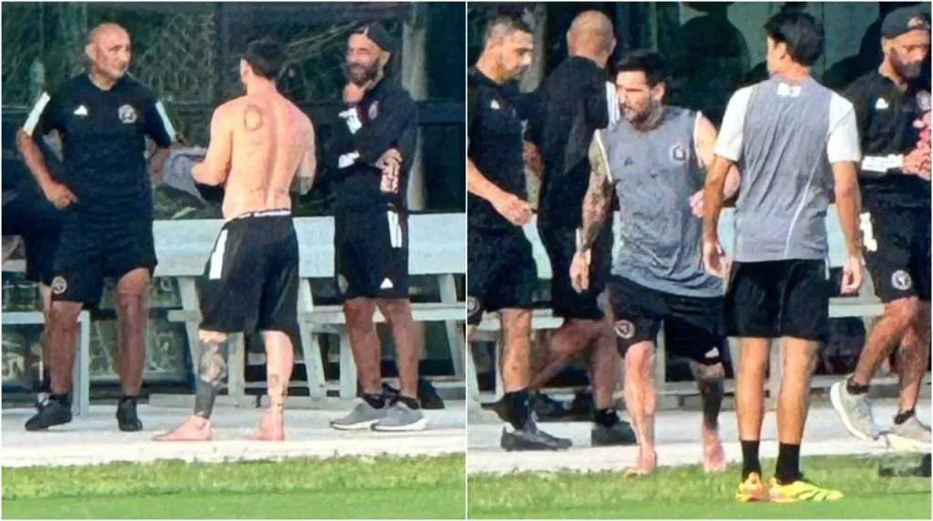 Messi volvió a entrenar con Inter Miami. (Foto: X / @Crackbol10)