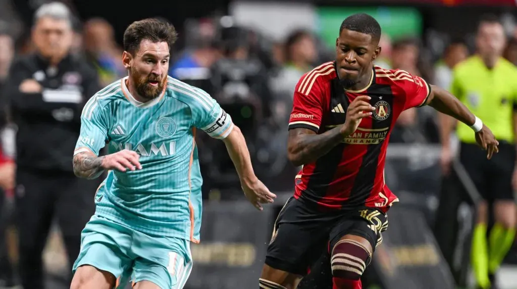 Messi y Silva en Atlanta United vs. Inter Miami. (Foto: Imago)