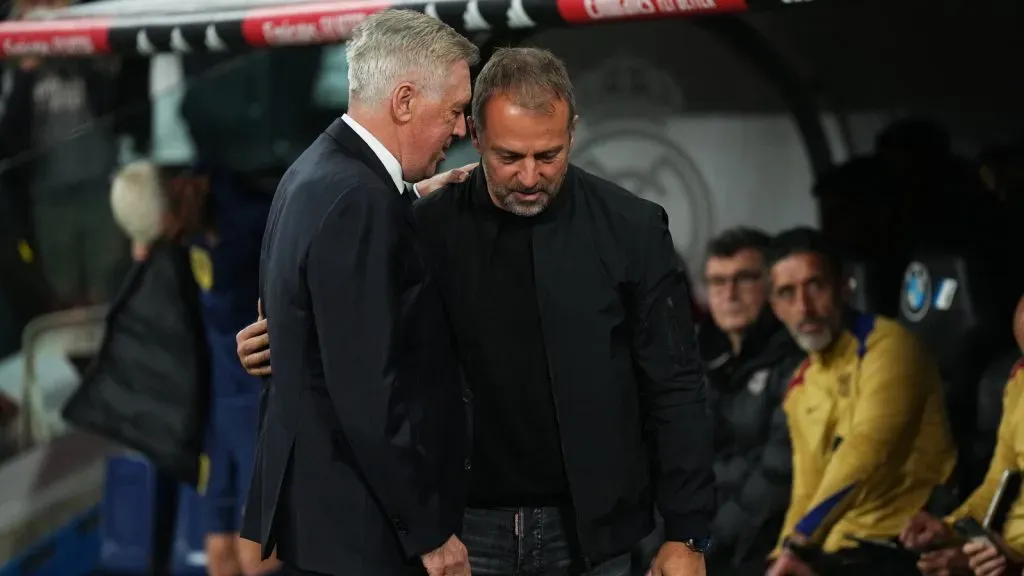 Flick y Ancelotti se alistan para su tercer cruce del año: GETTY