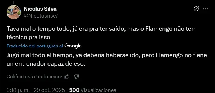 Críticas a Gonzalo Plata en Flamengo