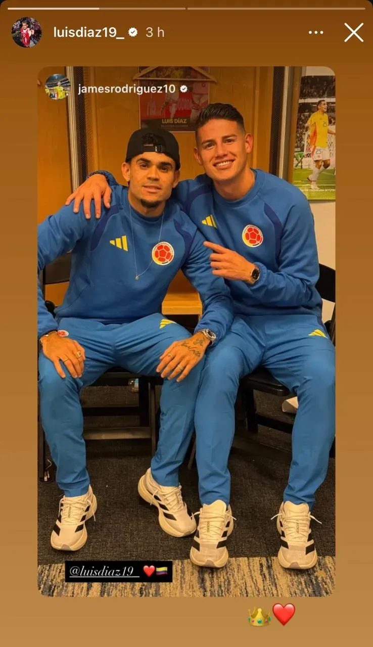 Luis Díaz declaro que James es el rey de la Selección Colombia. (Foto: Instagram / @lusidiaz_19)